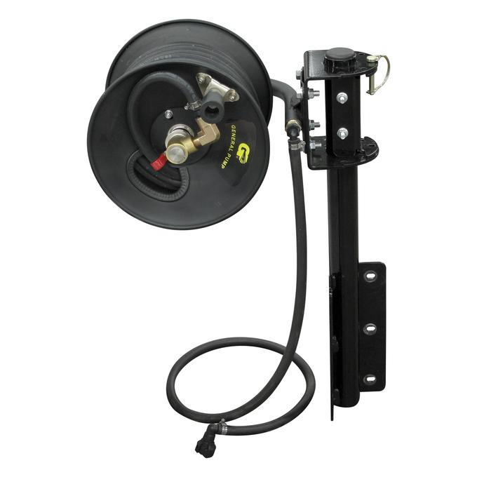 Ag Spray UTV Hand Crank Hose Reel | 50' Hose & 180° Swivel Bracket for Superior Reach