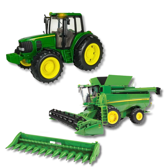 1:16 Big Farm John Deere Combine & Tractor Bundle