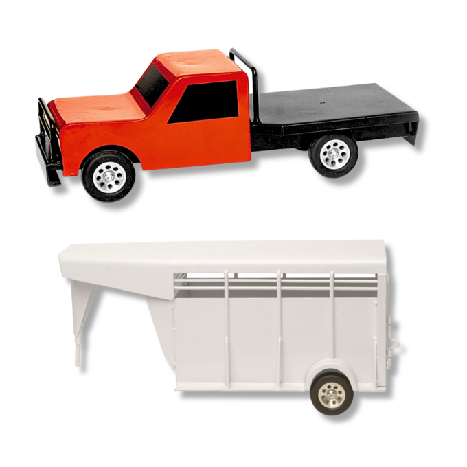 Little Buster Toys Farm Truck & Stock Trailer Combo