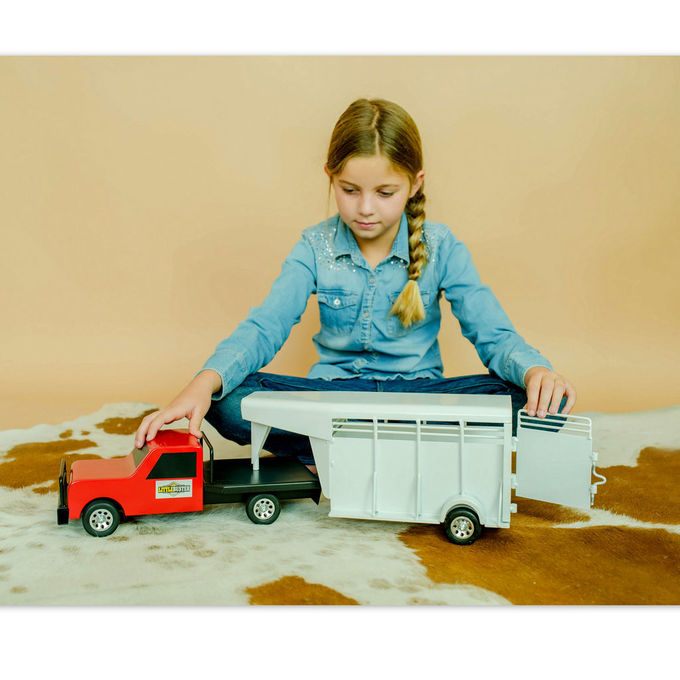 Little Buster Toys Farm Truck & Stock Trailer Combo