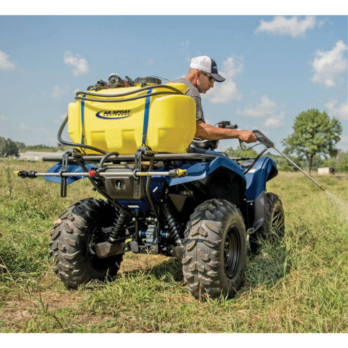 Ag Spray 25 Gallon Boomless ATV Sprayer | 12V Pump & 30 Ft Coverage