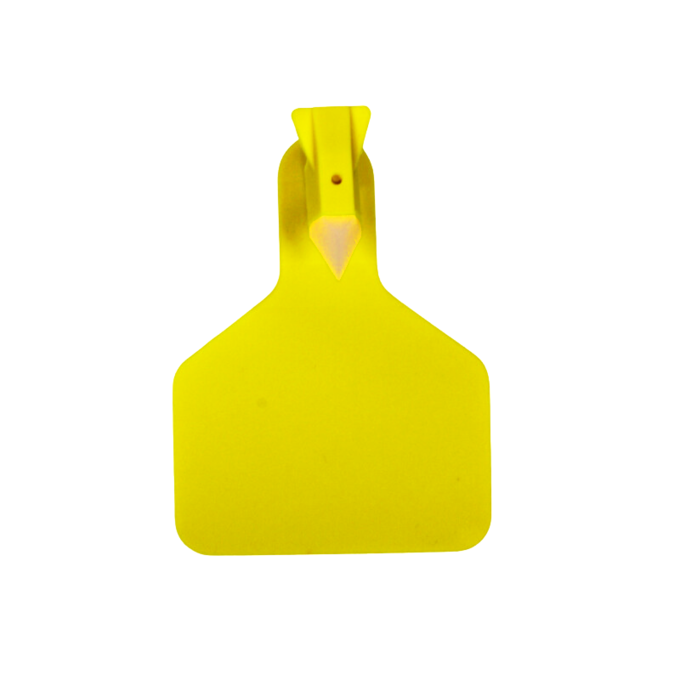 XL Blank 1-Piece Z-Type ID Ear Tag | 25 Count | Yellow, White