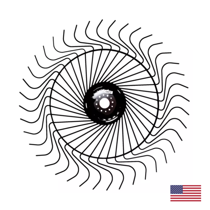 Set of 8 PERFECT FIT™️ 55" Rake Wheels | 4 Left / 4 Right | Made in USA | Fits Wheel & Hay Rakes