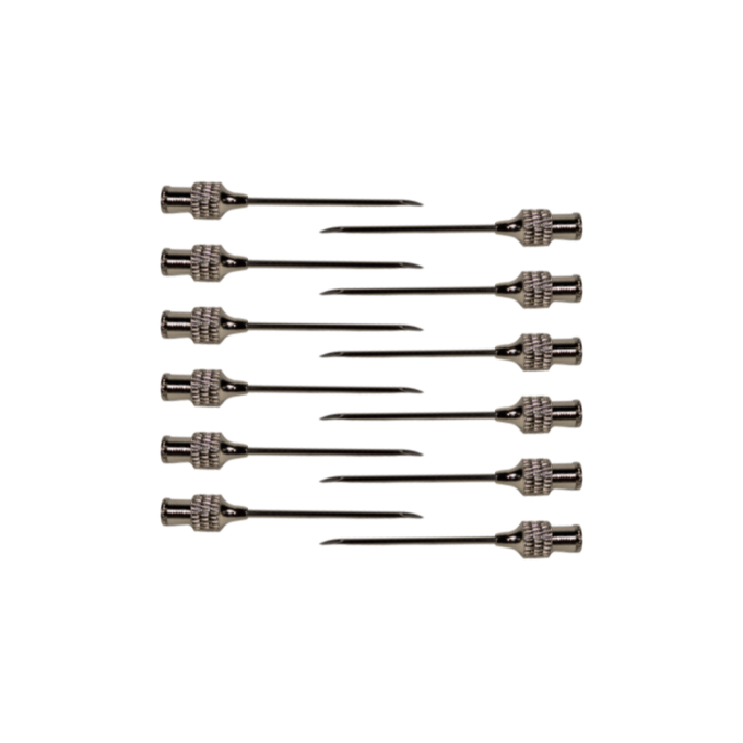 Reusable Premium Round Hub Needle 16Gx1½" | Stainless Steel Cannula, Chrome-Plated Brass Hubs | Box of 12