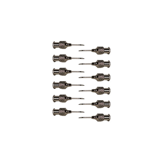 Reusable Premium Round Hub Needle 18Gx½" | Stainless Steel Cannula, Chrome-Plated Brass Hubs | Box of 12