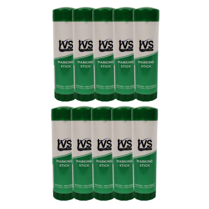 Twist Marking Sticks Bundle of 10 Green | Non-Toxic Livestock Crayons for Clear, Long-Lasting Identification