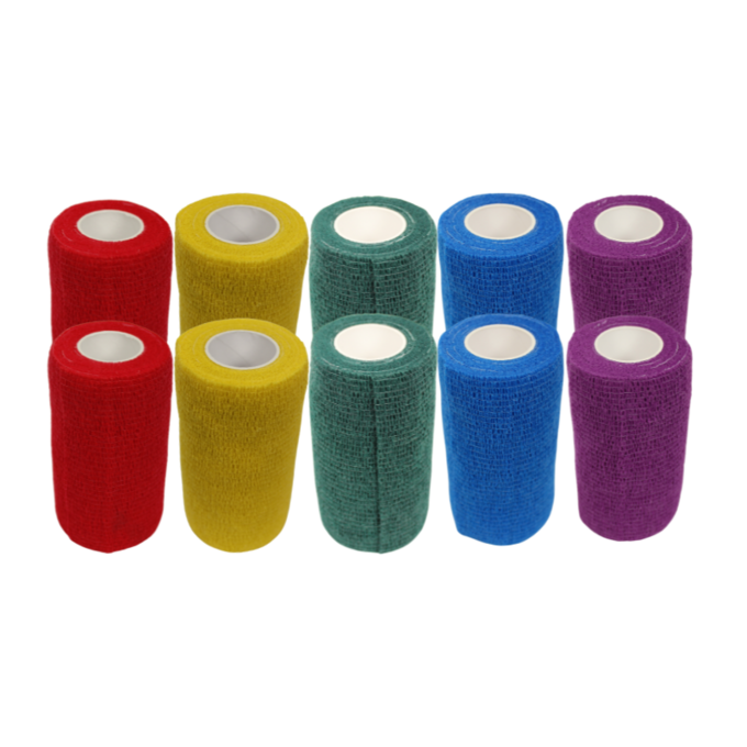 4" Cohesive Flexible Bandage | 10 Rolls Variety Pack