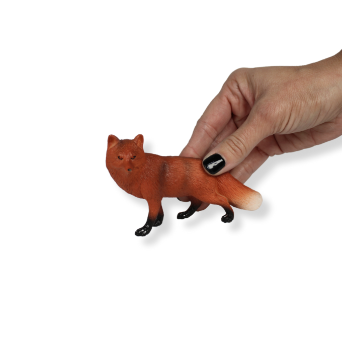 Large Red Fox | Hand-Painted Toy | Zaga Toys Wildlife Collection | 5.25"x3"