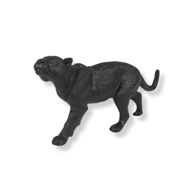 Large Black Panther | Hand-Painted Toy | Zaga Toys Wildlife Collection | 9.5"x4.25"