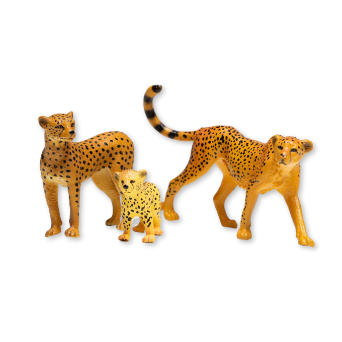 Cheetah Family Bundle | Hand-Painted Toys | Zaga Toys Wildlife Collection