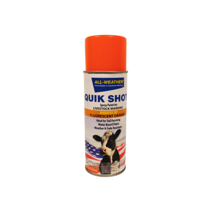 All-Weather Quik Shot® Livestock Spray Paint Orange | High-Visibility, Fast-Drying Marking Spray
