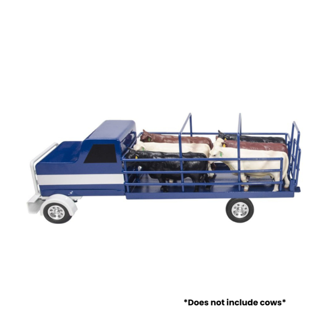 Little Buster Toys Blue Cattle Truck | Durable All-Metal Farm Toy