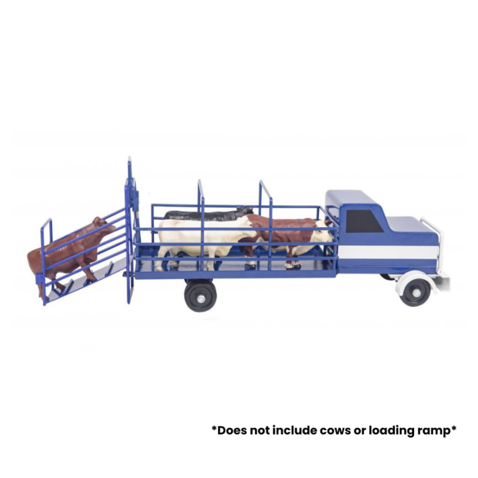 Little Buster Toys Blue Cattle Truck | Durable All-Metal Farm Toy