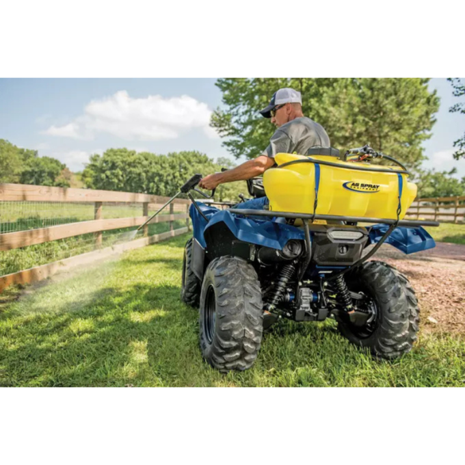 Ag Spray 15 Gallon Gold Spot Sprayer with 2.2 GPM Deluxe Handgun – Portable Handheld Weed & Brush Sprayer with 12 V Pump, Hose & Adjustable Nozzle