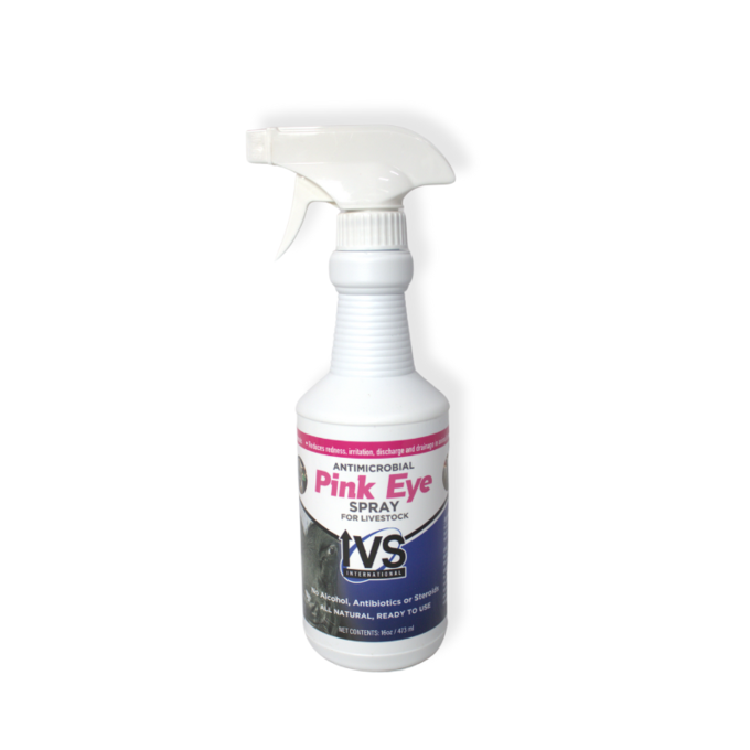 Ready-To-Use Antimicrobial All-Natural Pink Eye Spray | 16oz. | Safe & Effective Treatment for Livestock & Pets