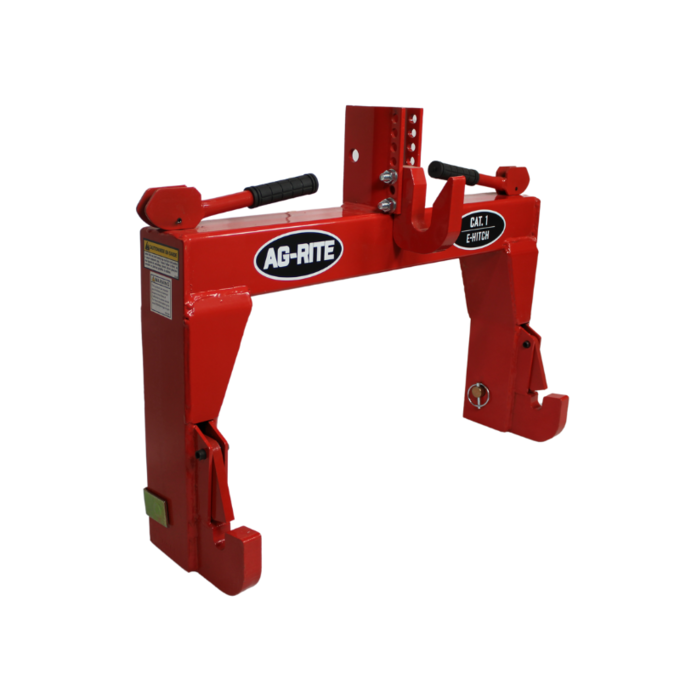 Ag-Rite Category 1 Economy 3 Point Quick Hitch | No Bushings Required | High Visibility