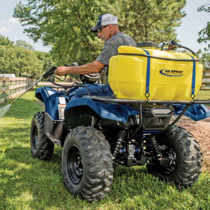 Ag Spray 25 Gallon Gold Spot Sprayer | 2.2 GPM, Deluxe Handgun, 12V Pump