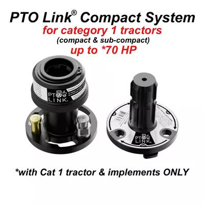 PTO Link® Compact System – Duo Bundle | Quick Connect for Category 1 Tractors & Implements