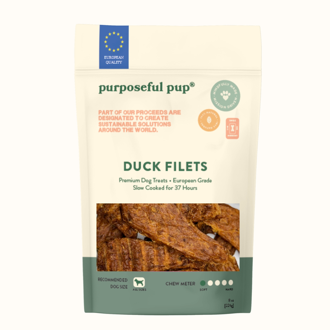 Purposeful Pup Duck Jerky Dog Treats – 8oz | All-Natural, Single Ingredient
