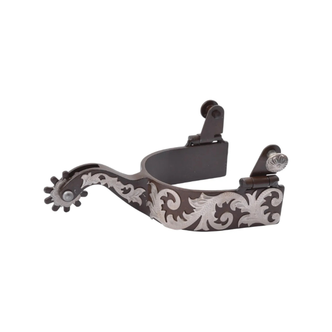 Reinsman Ladies Multi-Use Spurs | Brown Iron with Silver Overlay, Stainless Steel