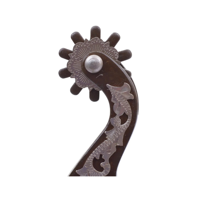 Reinsman Ladies Multi-Use Spurs | Brown Iron with Silver Overlay, Stainless Steel