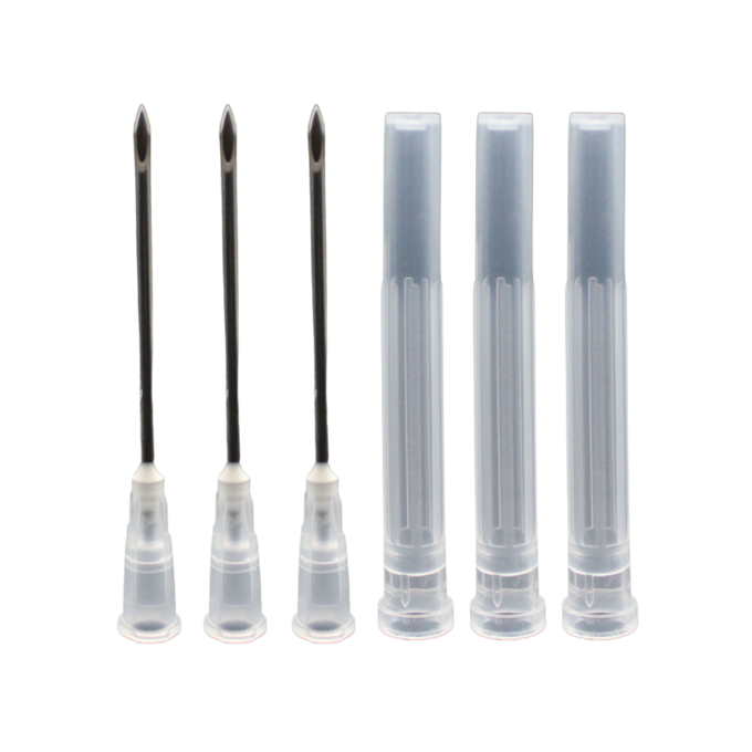 Ideal Poly Hub Disposable Needles 16Gx1½" | Box of 100 | Tri-Beveled Stainless Steel Cannula | Anti-Coring Tips