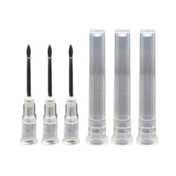 Ideal Poly Hub Disposable Needles 16Gx¾" | Box of 100 | Tri-Beveled Stainless Steel Cannula | Anti-Coring Tips