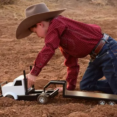 Ultimate Farm Transport Set | Little Buster Semi Truck & Gooseneck Flatbed Trailer