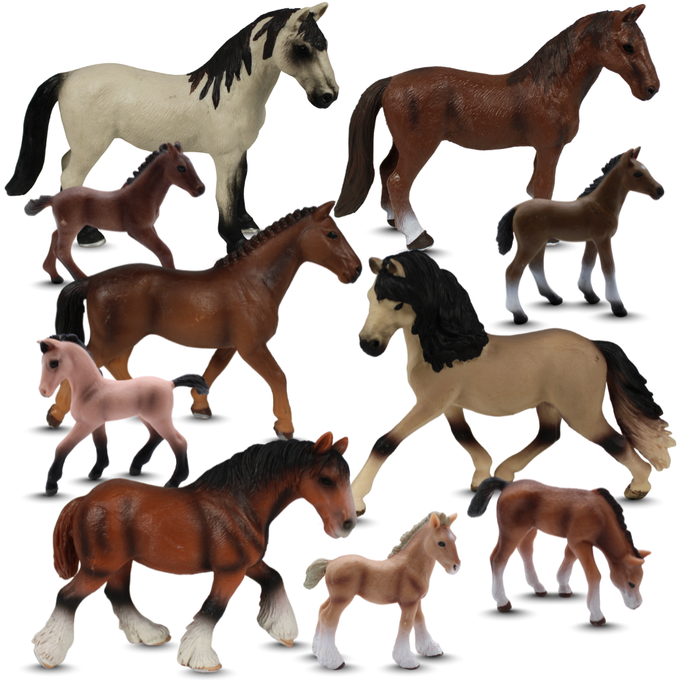 Colt & Mare Bundle | Hand-Painted Horse Toys | Zaga Toys