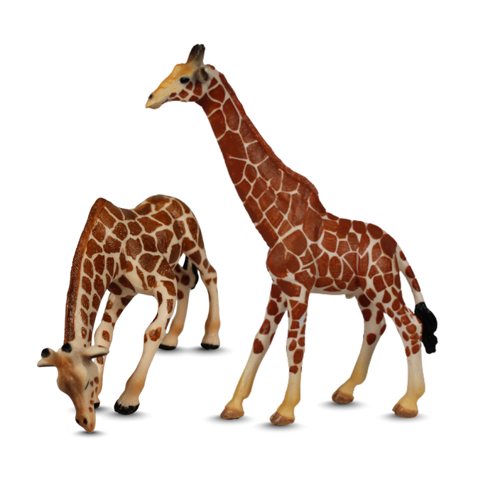 Giraffe Bundle Toy Set | Hand-Painted Giraffes | Zaga Toys Wildlife Collection