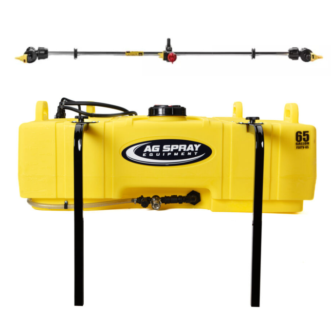 Ag Spray 65 Gallon UTV Sprayer with 3 Nozzle Boomless Boom | Heavy-Duty Weed & Fertilizer Sprayer
