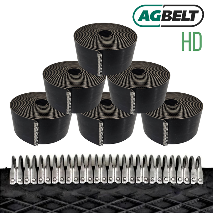 Set of 6: HD Round Baler Belts for John Deere 456, 457, 458, 459