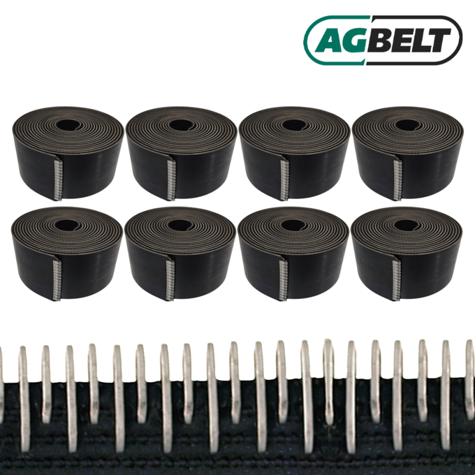 Set of 8: New Holland 3-Ply Mini Roughtop Baler Belt for NH 648, BR7060, BR740, Roll-Belt 450