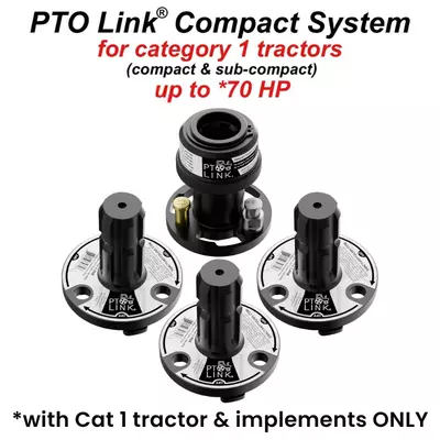 PTO Link® Compact System – Duo Bundle | Quick Connect for Category 1 Tractors & Implements