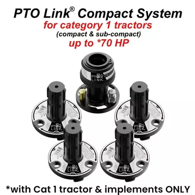 PTO Link® Compact System – Duo Bundle | Quick Connect for Category 1 Tractors & Implements