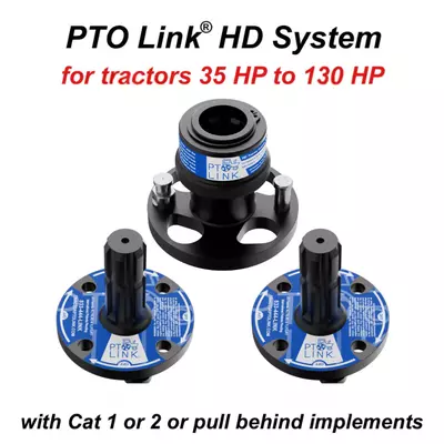 PTO Link® HD System Duo Bundle | Quick-Connect PTO for 35–130 HP Tractors & Category 1 or 2 Implements