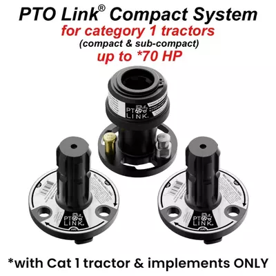 PTO Link® Compact System – Duo Bundle | Quick Connect for Category 1 Tractors & Implements