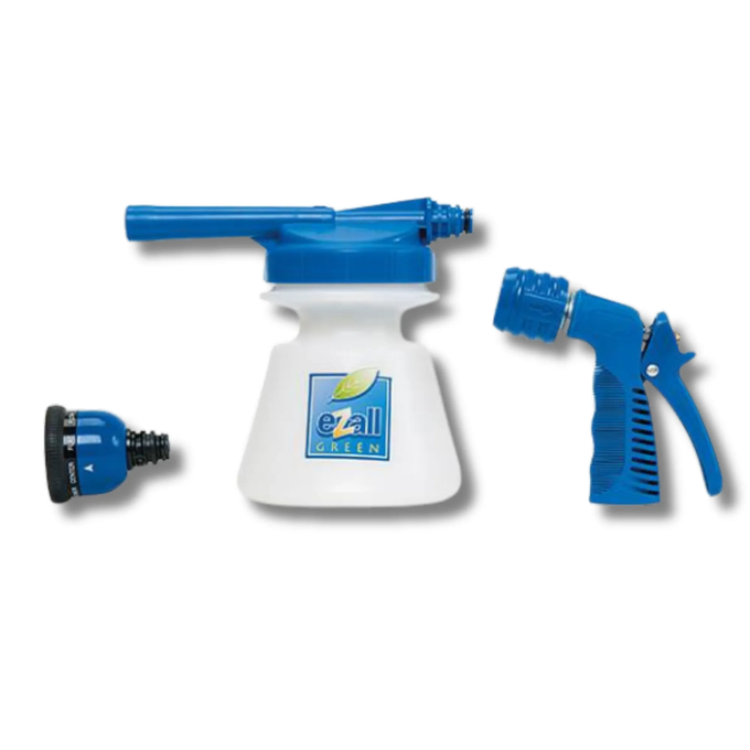 eZall® Complete Starter Bath Kit – Horse & Livestock Wash System with Foamer, Rinse Attachment & Body Wash Concentrate