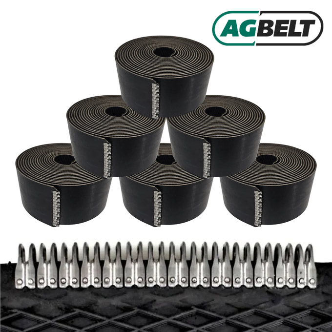 Set of 6: Round Baler Belts for John Deere 450, 456, 457, 458, 459
